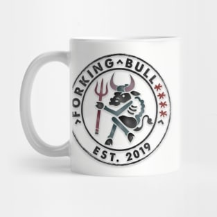 Forking Bull Combined Mark Logo Treatment Mug